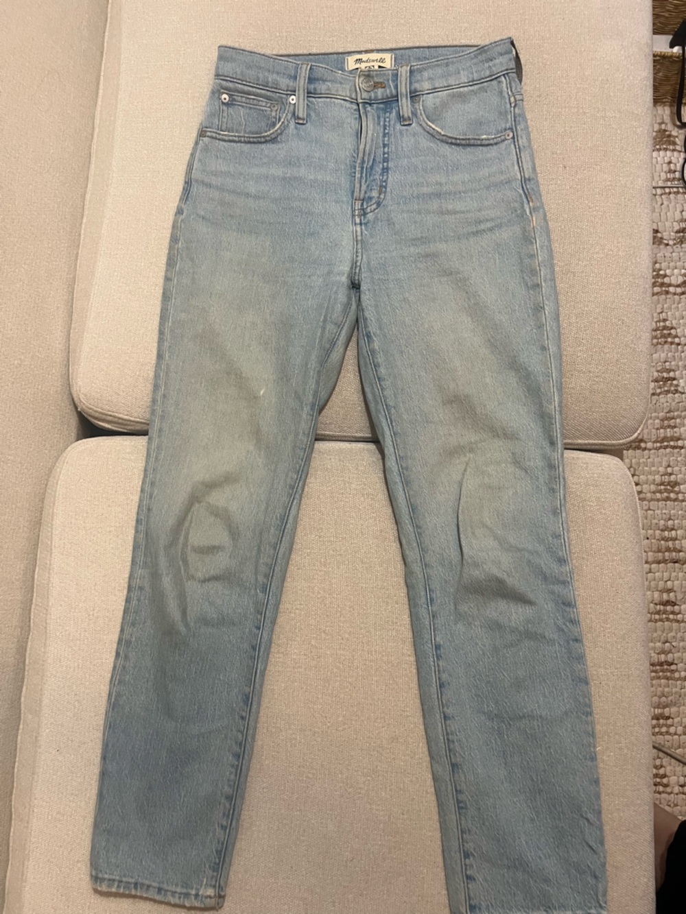 Madewell Women's Light Blue Straight Leg Jeans-the perfect vintage Jean
